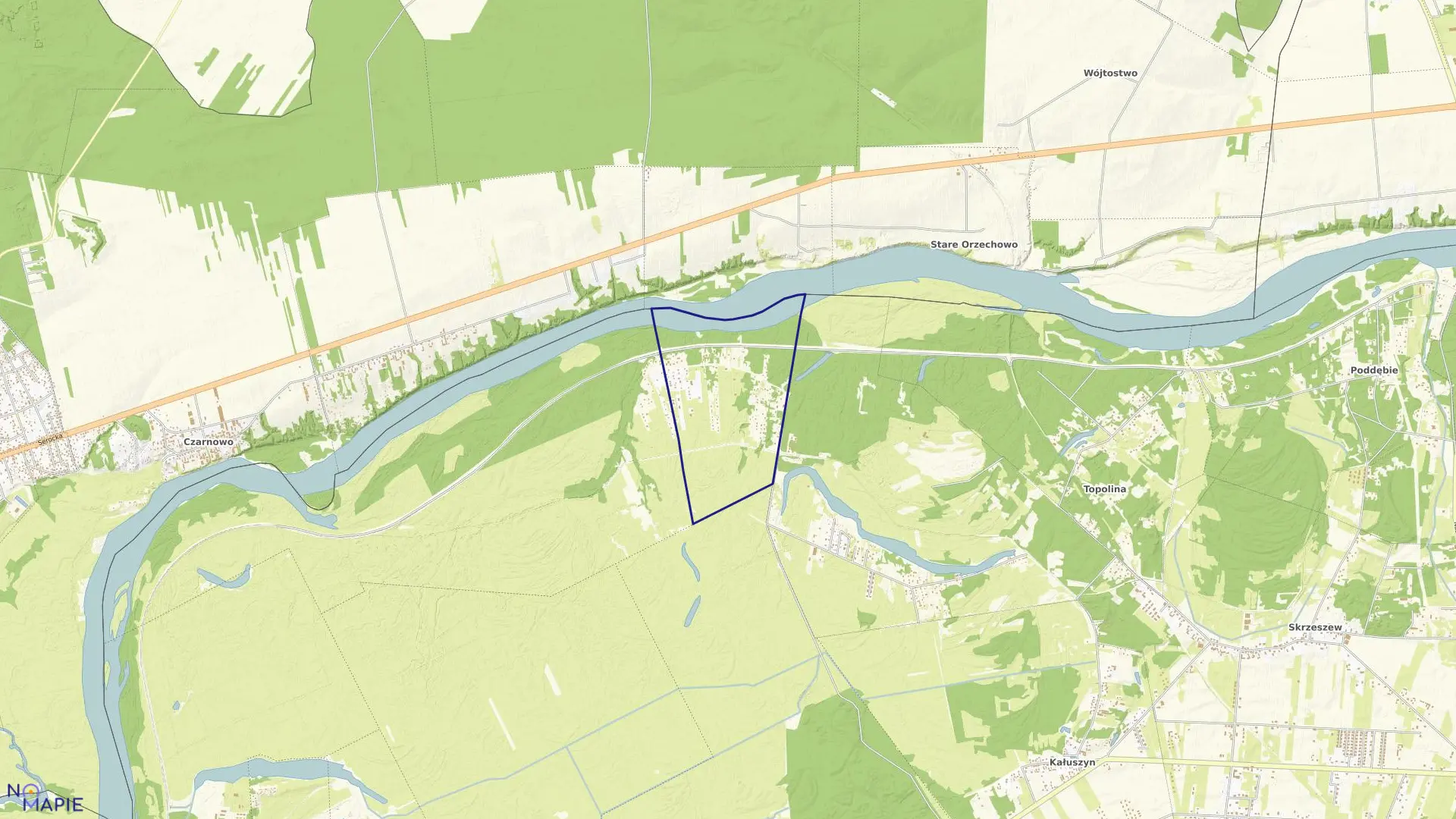 Mapa obrębu SIKORY w gminie Wieliszew